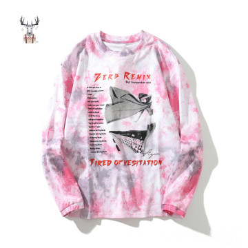 Custom men long sleeve oversized tie dye sweatshirts